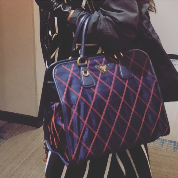 Navy Blue Prada Impunturato Tessuto Nylon - Picture 1 of 7